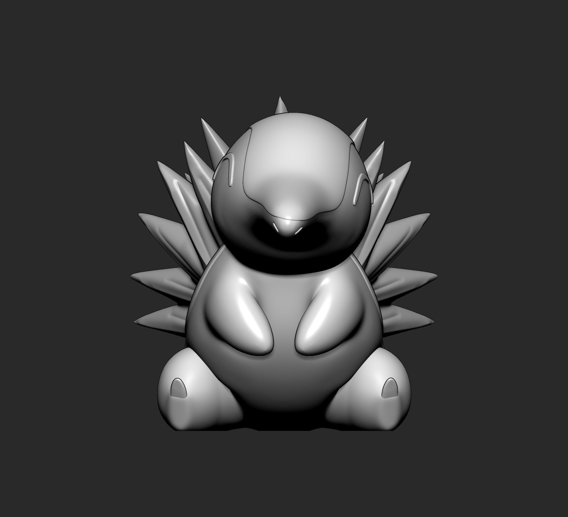 Pokemon - Cyndaquil with 2 poses 3D print model_3