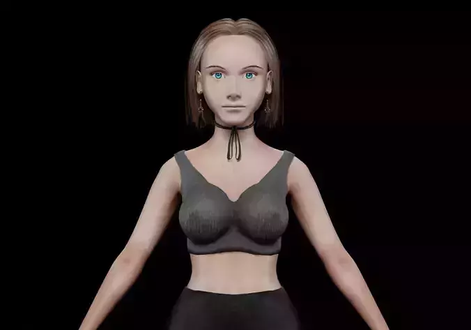 pretty basic woman V26900  Low-poly 3D model