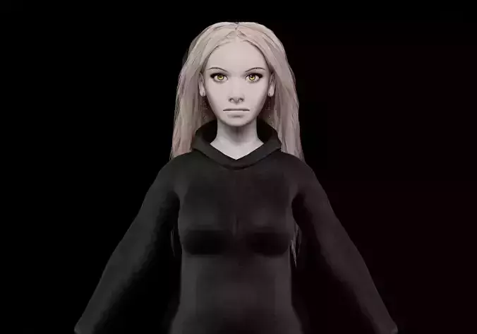 beautiful blond woman V35372 