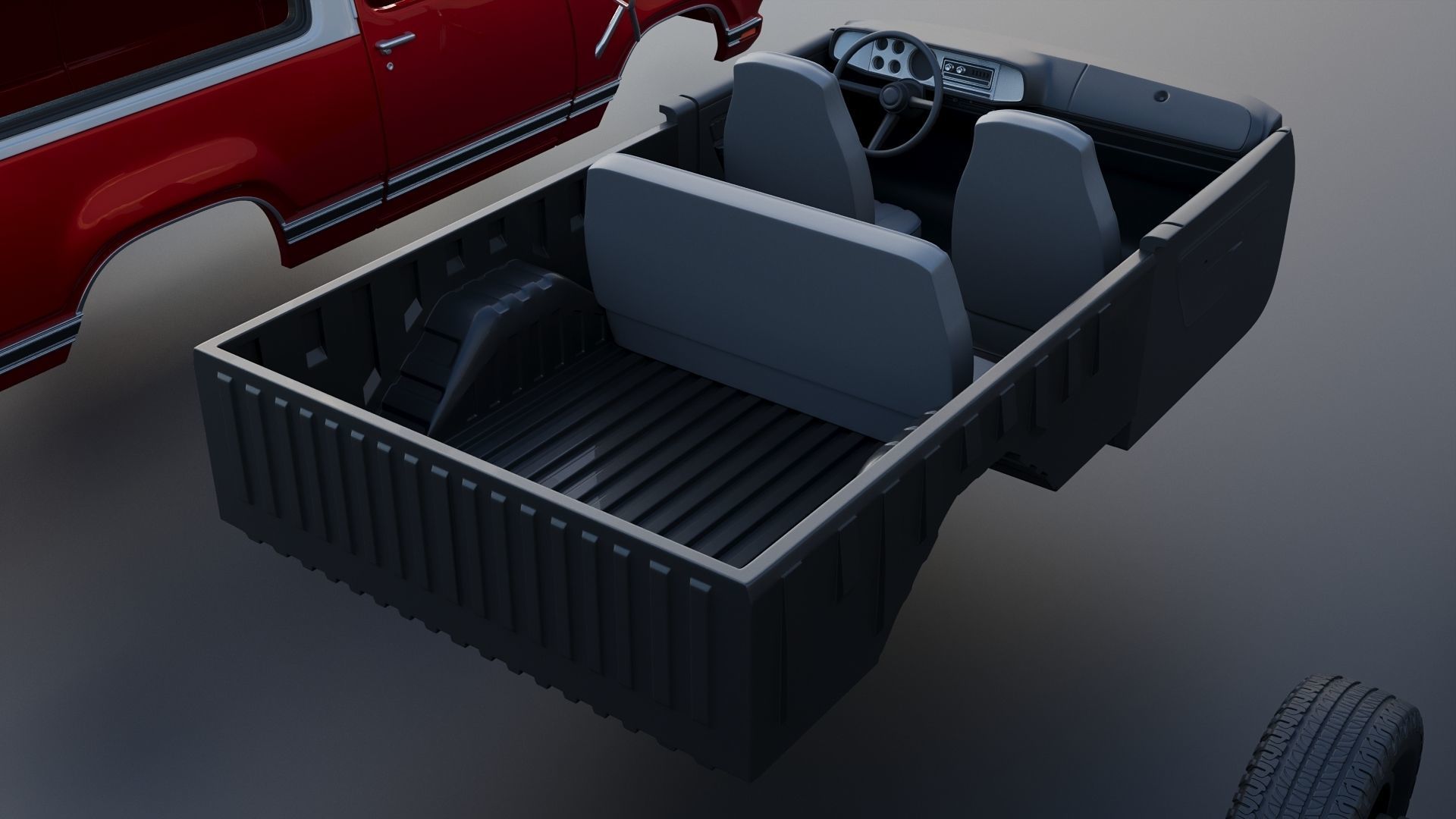 Dodge Ramcharger 1973 3D print model_23