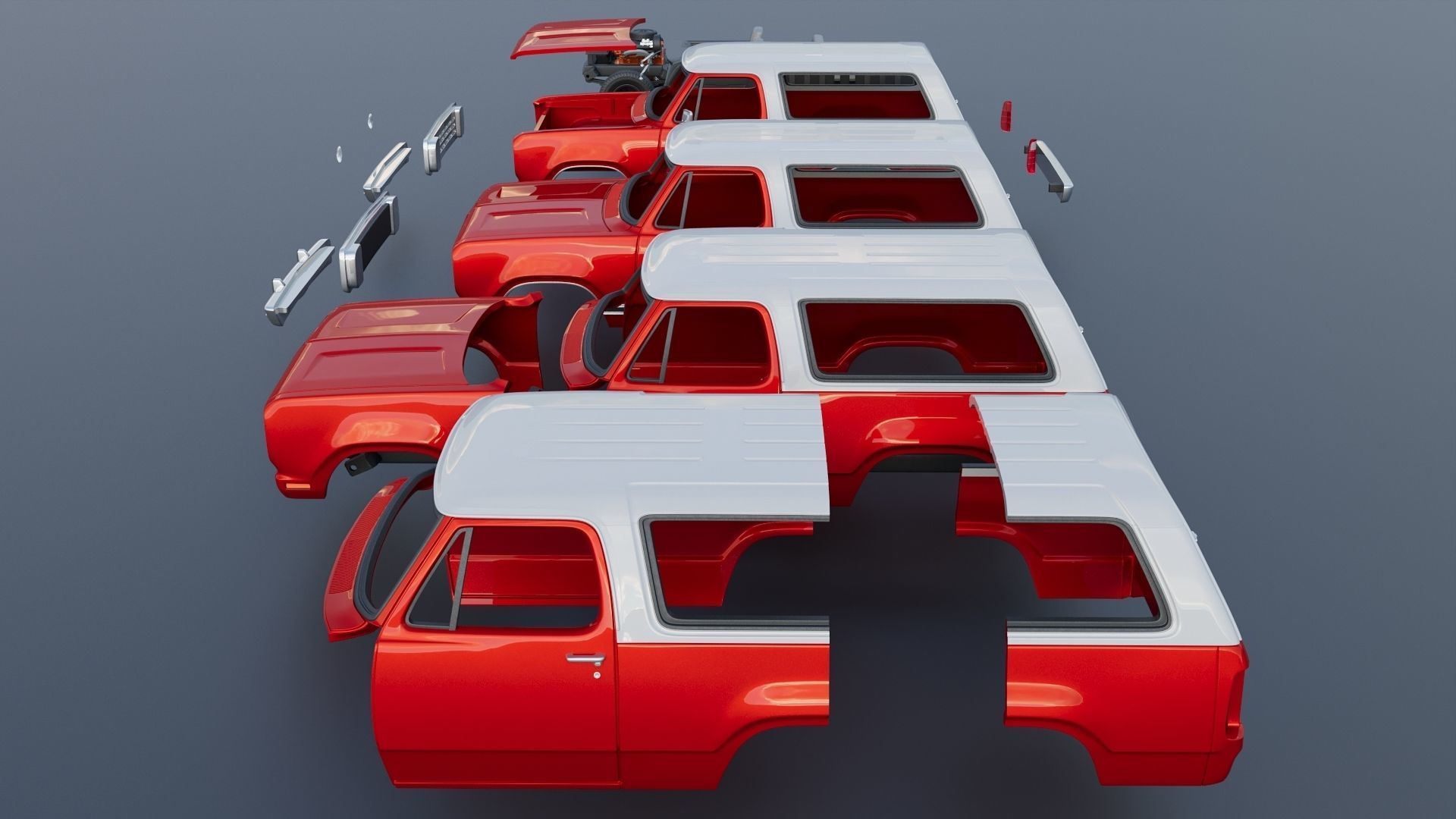 Dodge Ramcharger 1973 3D print model_17