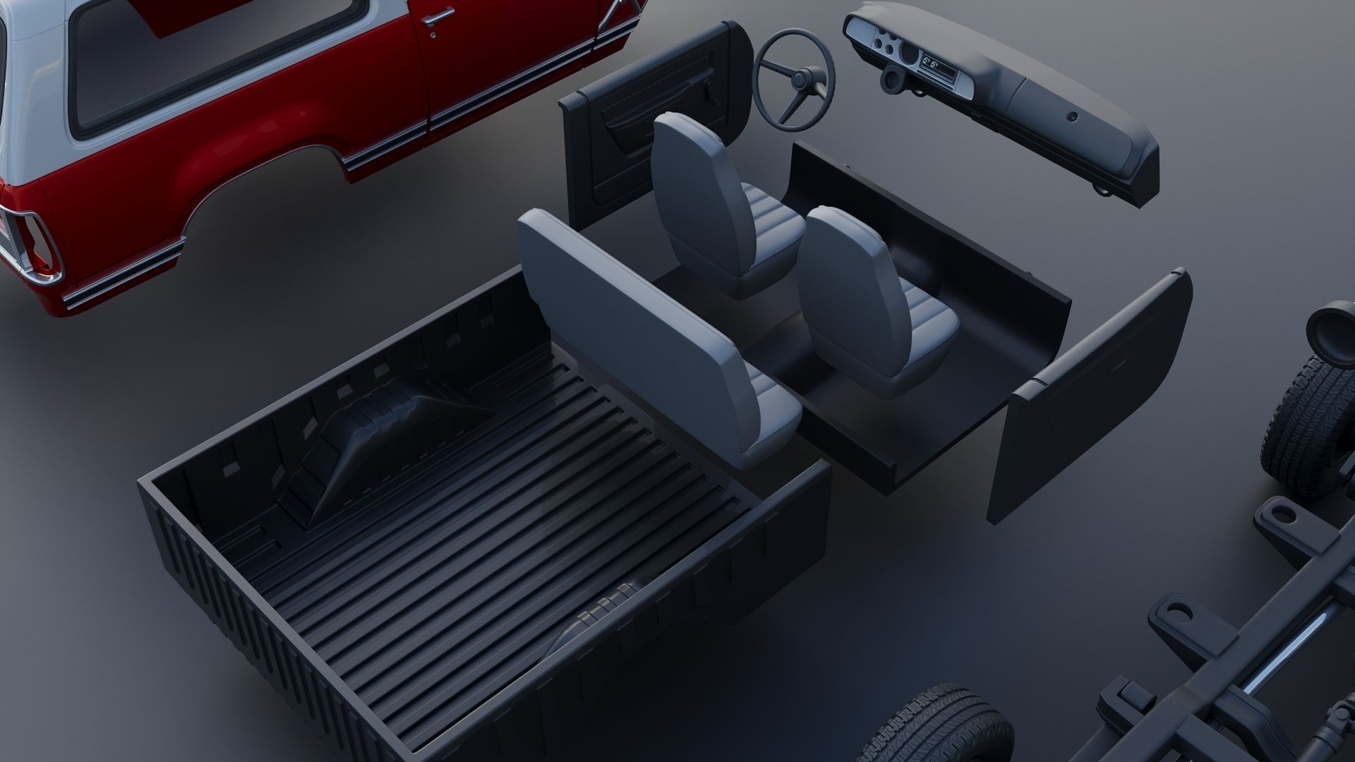 Dodge Ramcharger 1973 3D print model_24