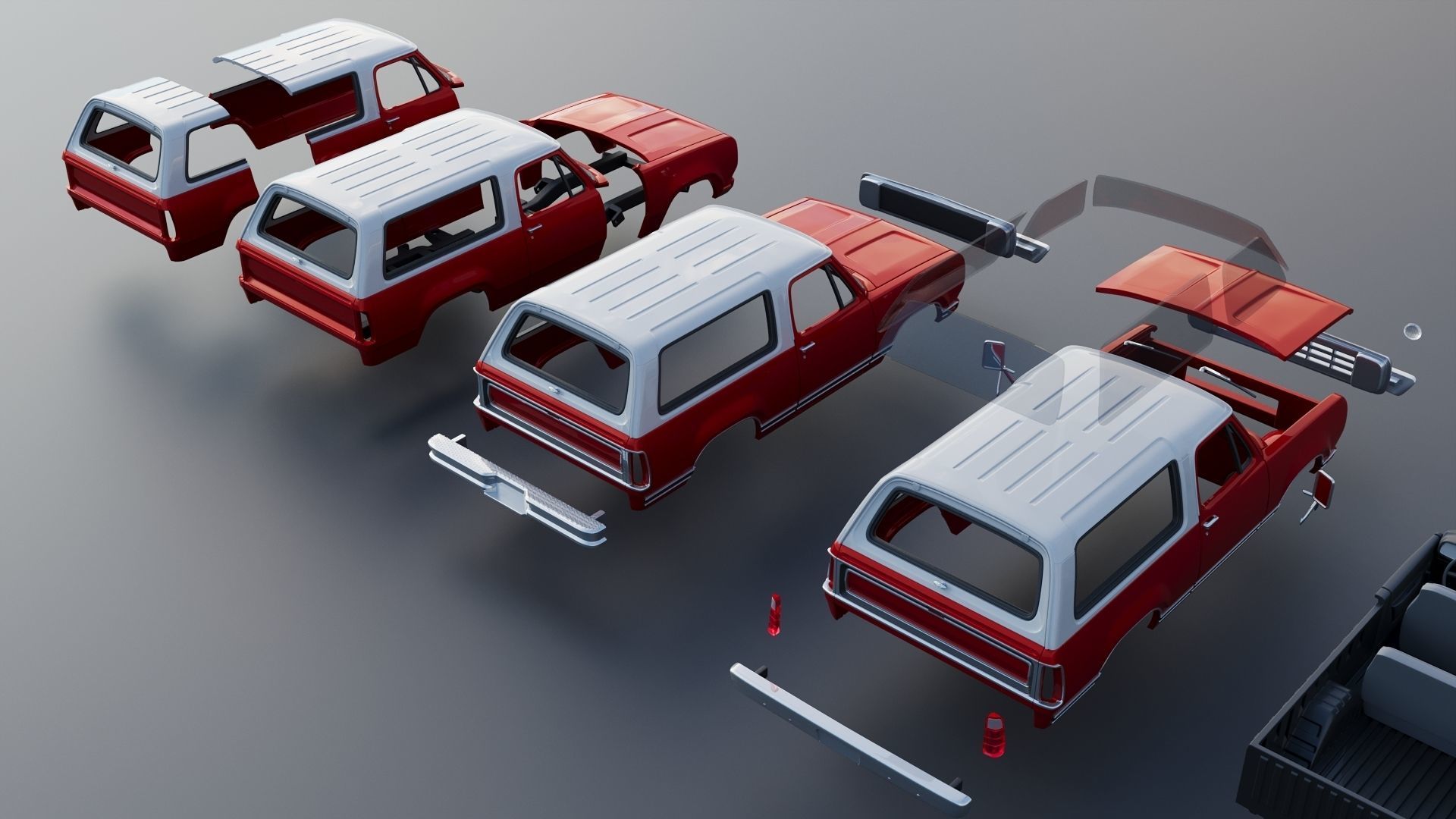 Dodge Ramcharger 1973 3D print model_20