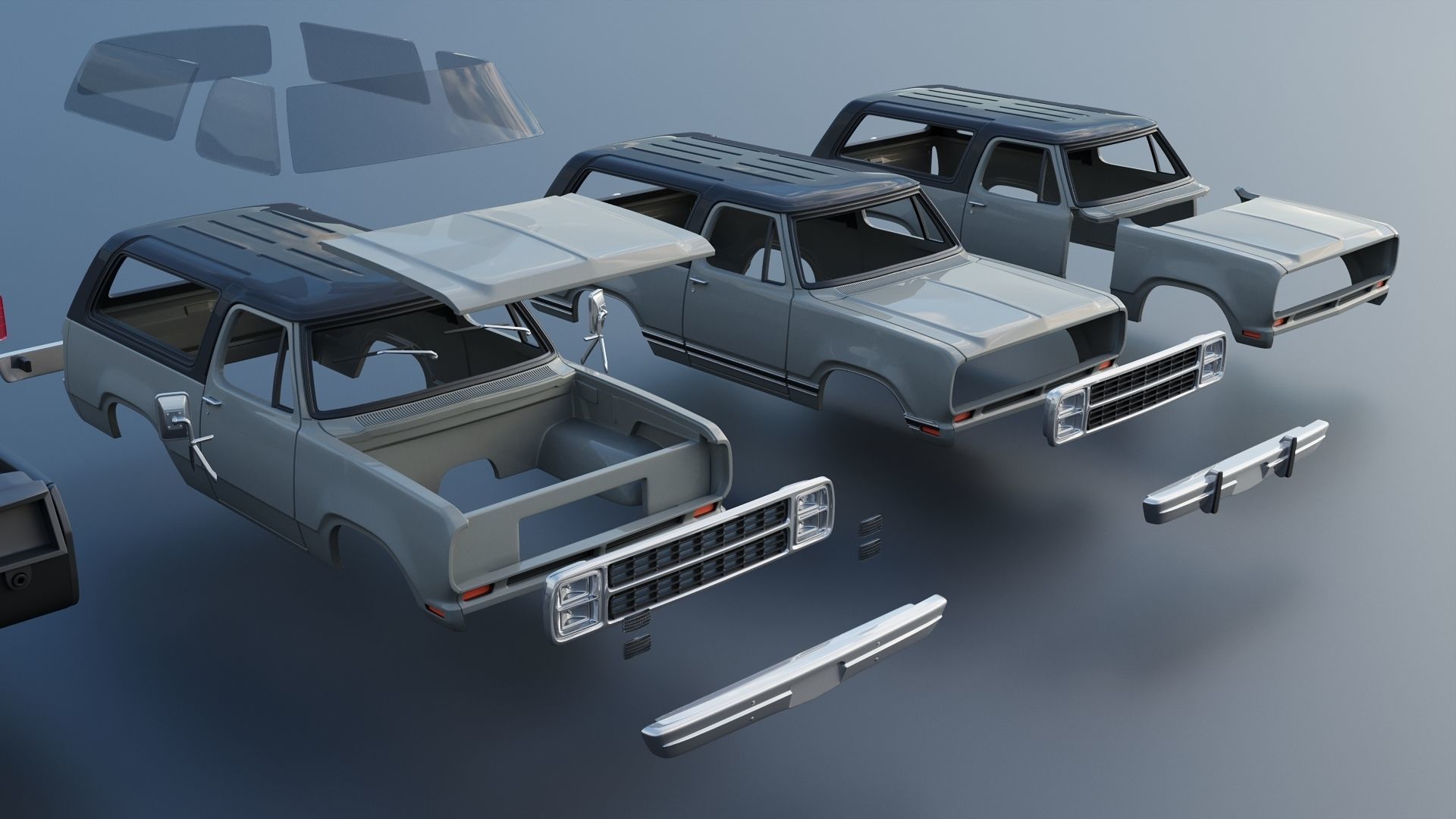 Dodge Ramcharger 1979 3D print model_21