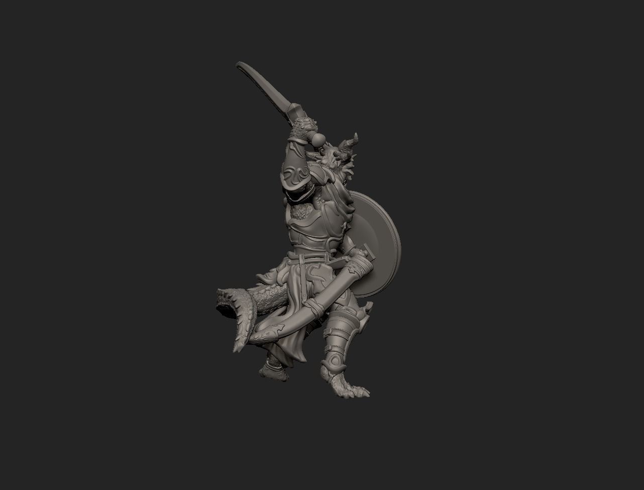 Flame Warrior  3D print model_2