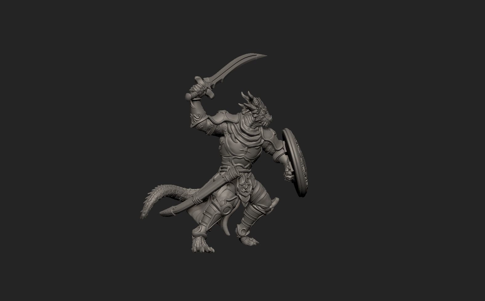 Flame Warrior  3D print model_1