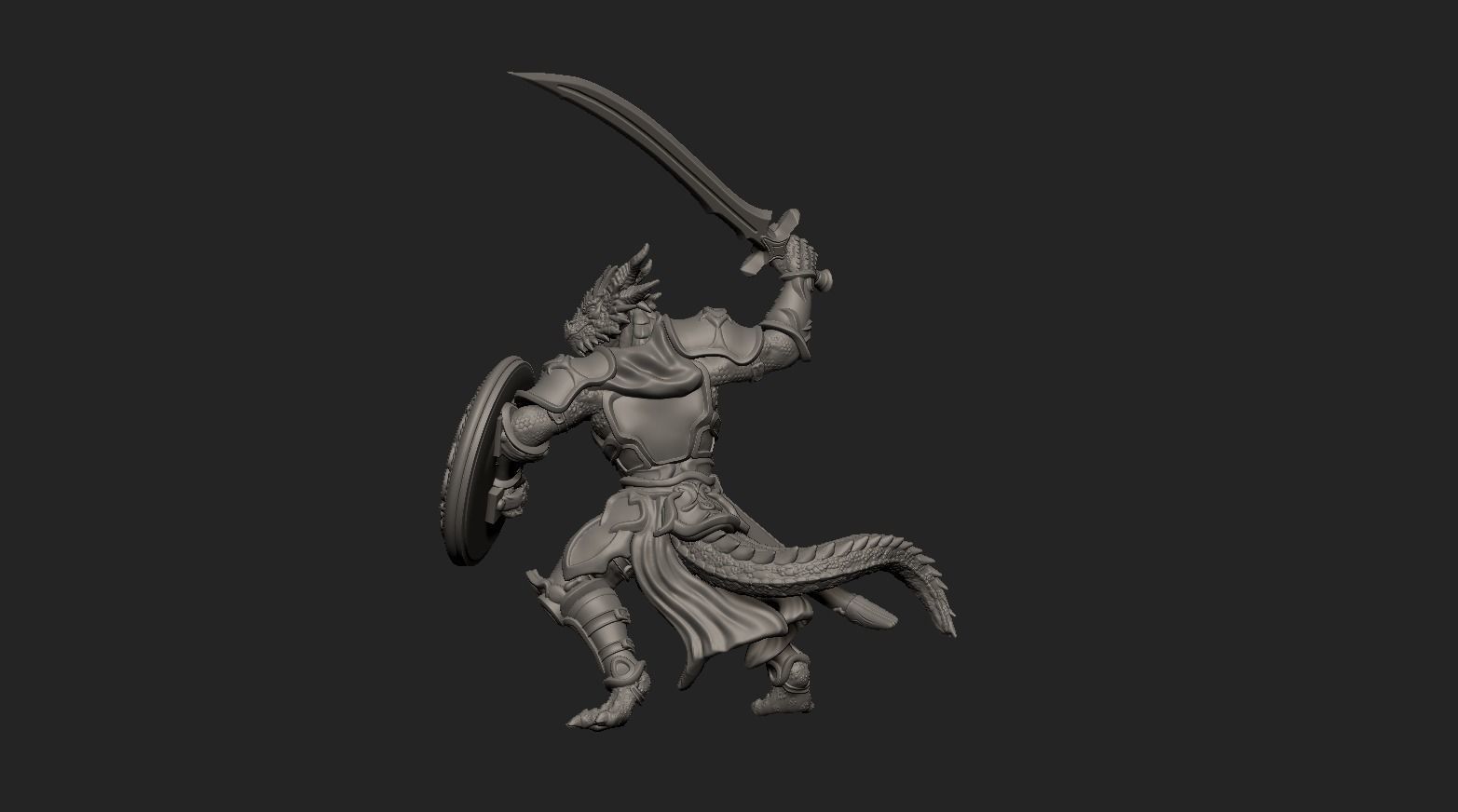 Flame Warrior  3D print model_3