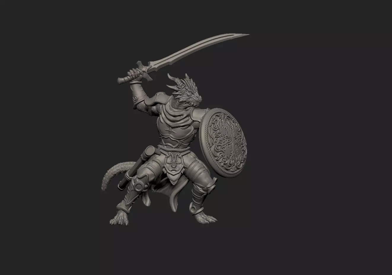 Flame Warrior  3D print model_0