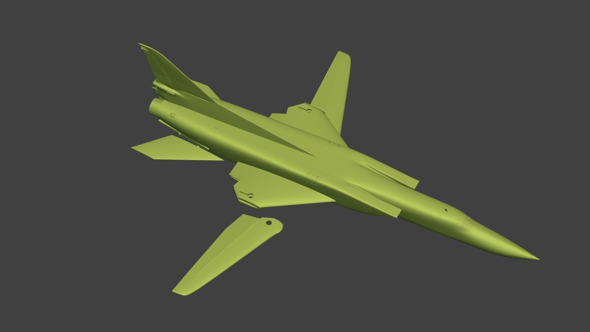 Tu-22M3  Backfire 3D print model_13