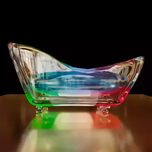 A glass Vase of a bathtube