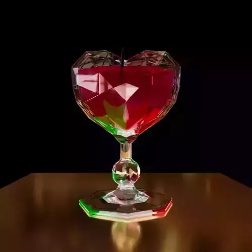 Heart like vase glass