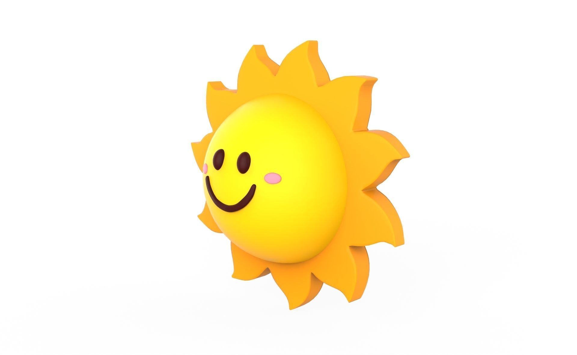 Prop99 Sun Low-poly 3D model_1