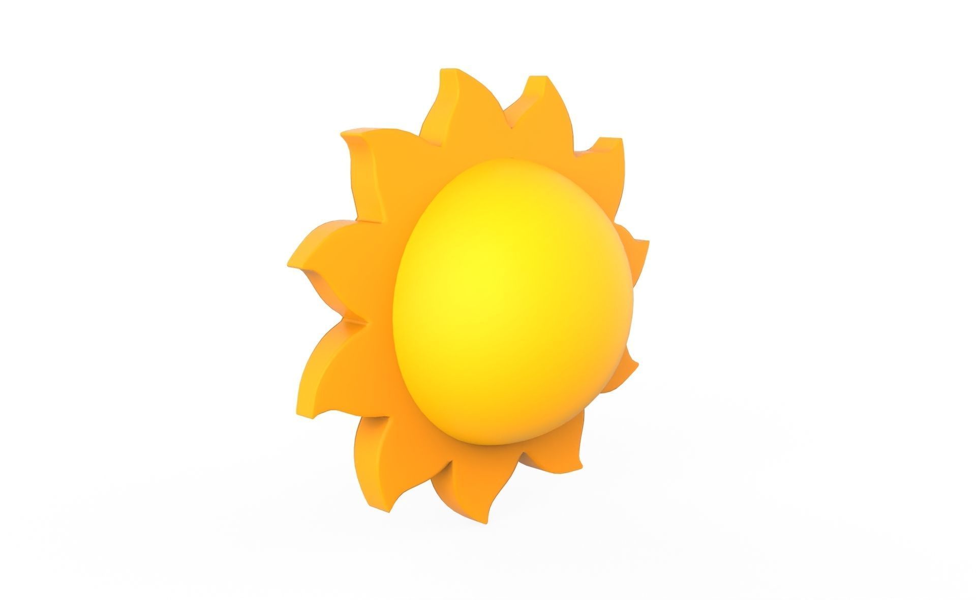 Prop99 Sun Low-poly 3D model_5