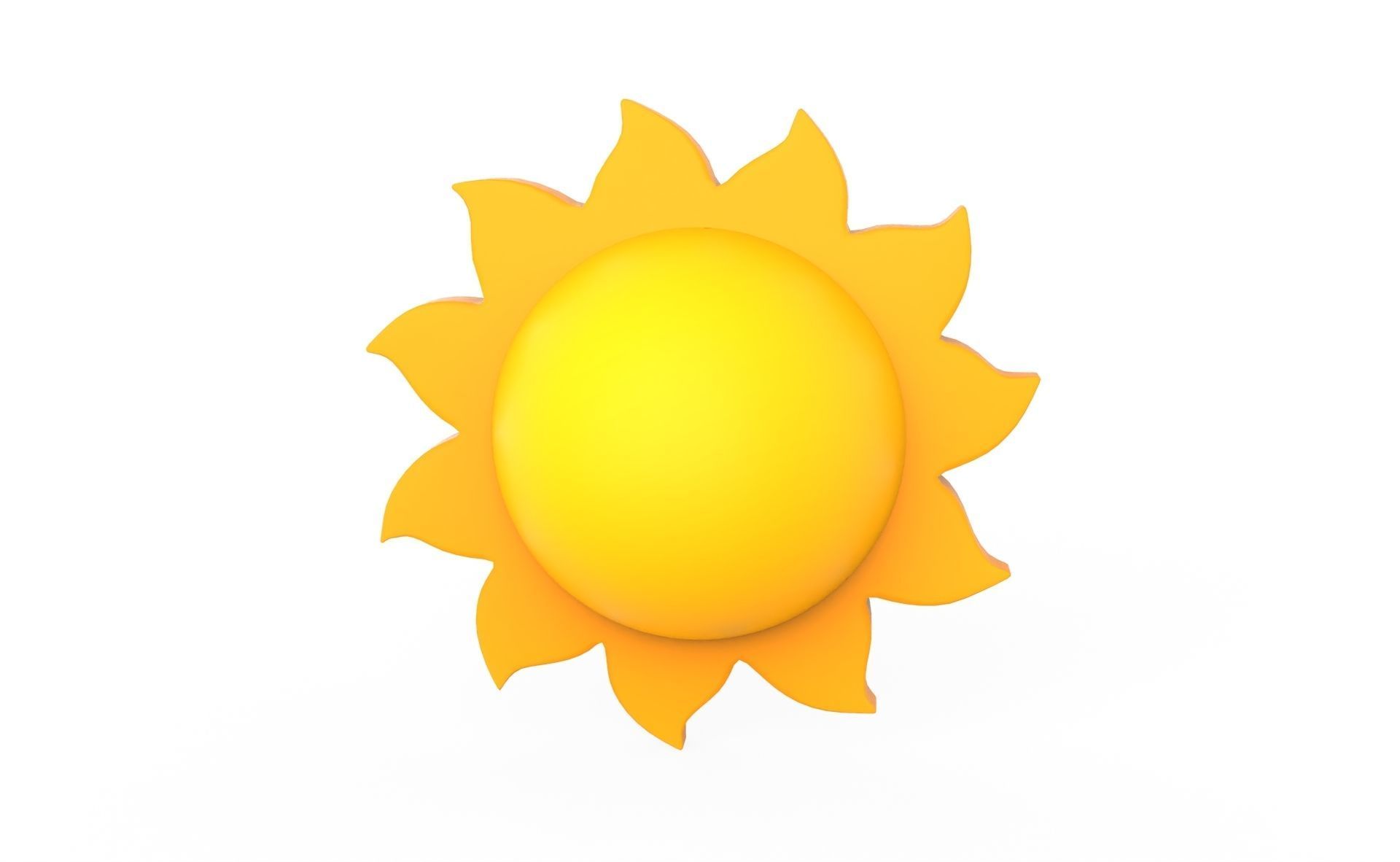 Prop99 Sun Low-poly 3D model_7