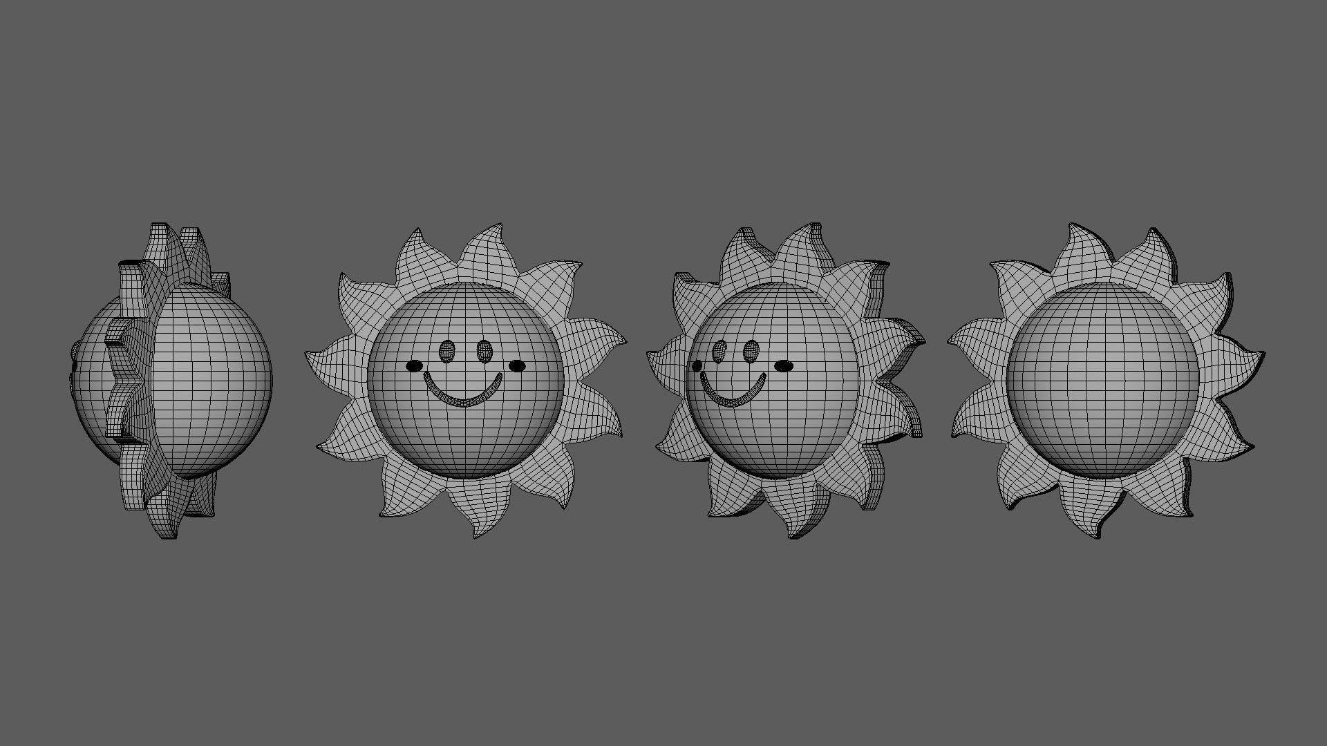 Prop99 Sun Low-poly 3D model_8