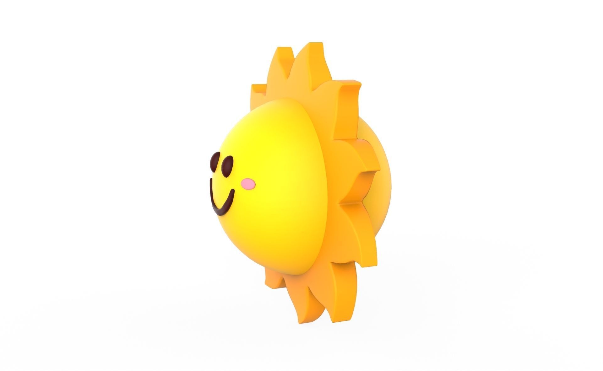 Prop99 Sun Low-poly 3D model_2