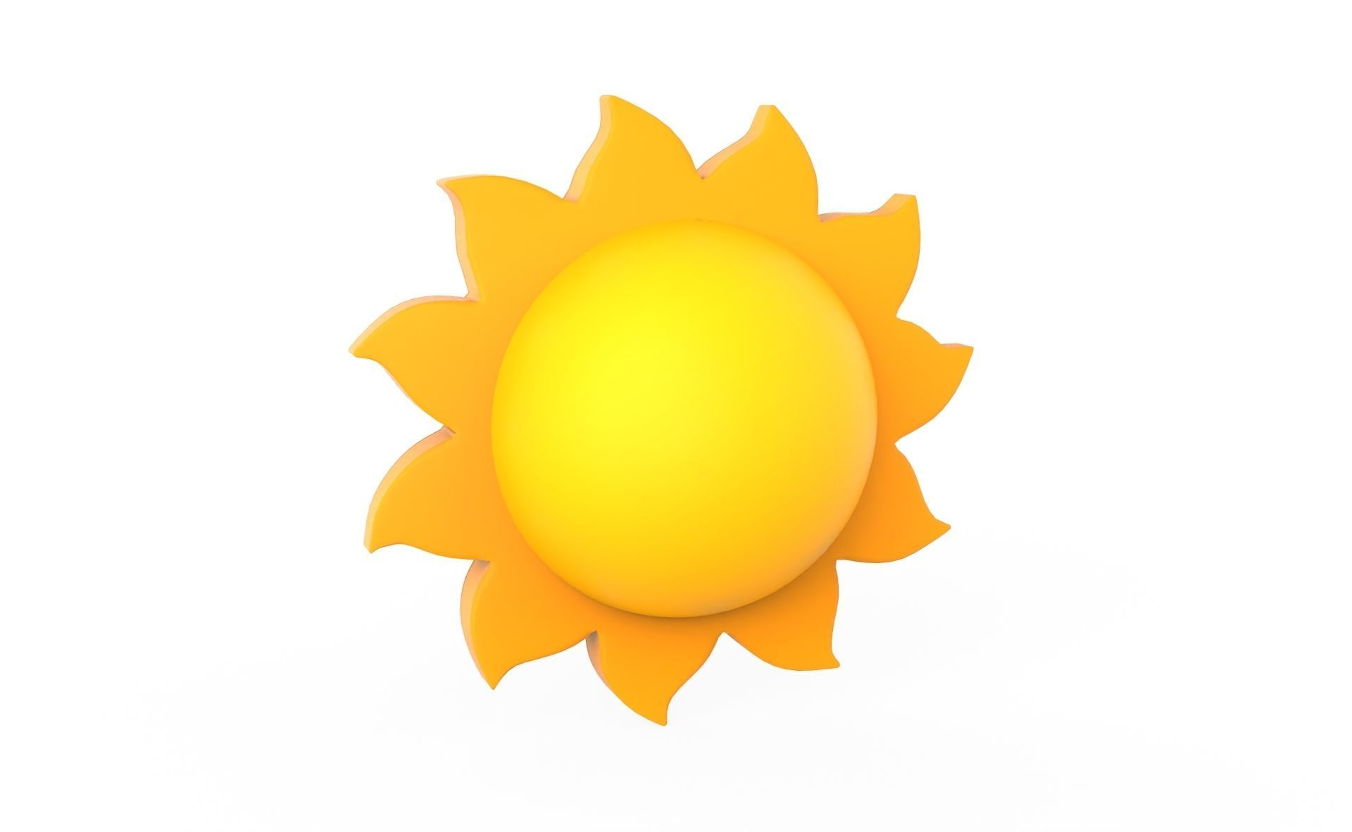 Prop99 Sun Low-poly 3D model_6