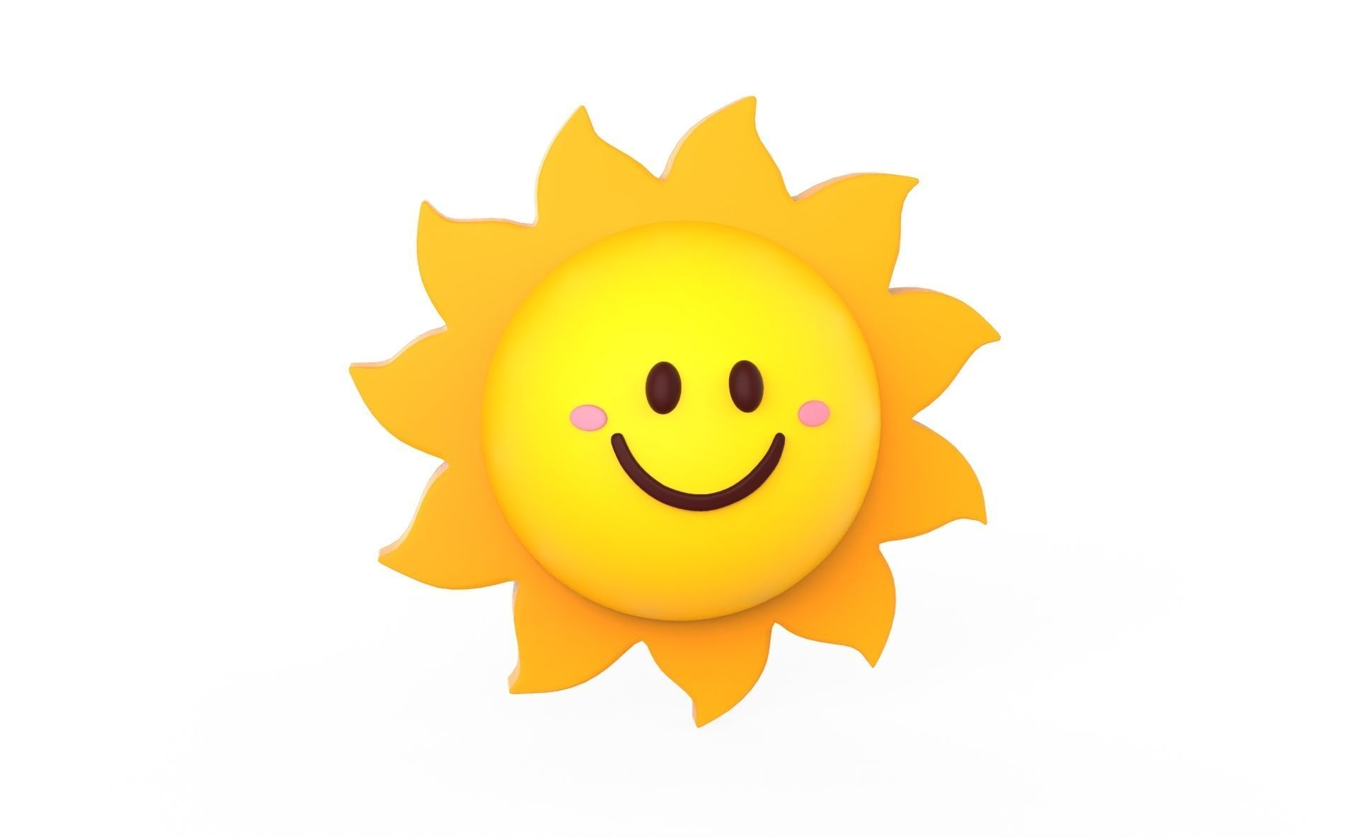 Prop99 Sun Low-poly 3D model_16