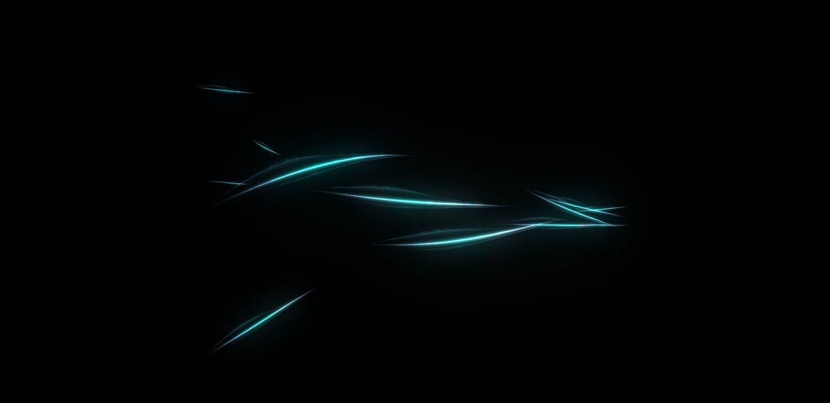Wind flowing lines light animation FX 3D model_2