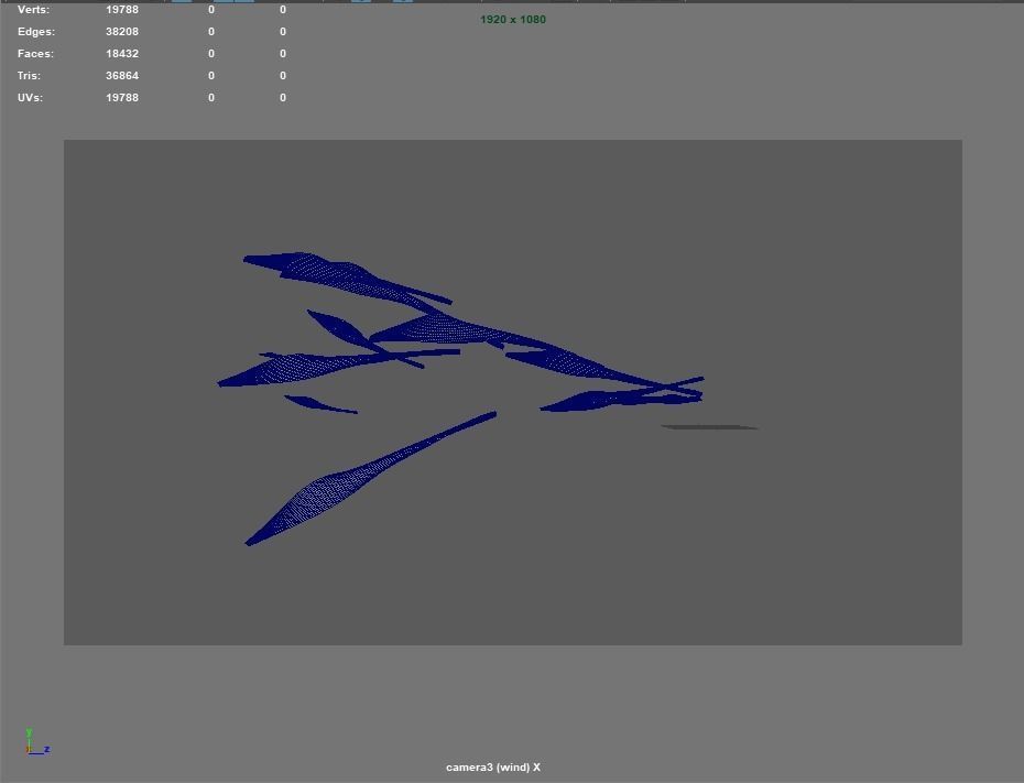 Wind flowing lines light animation FX 3D model_5