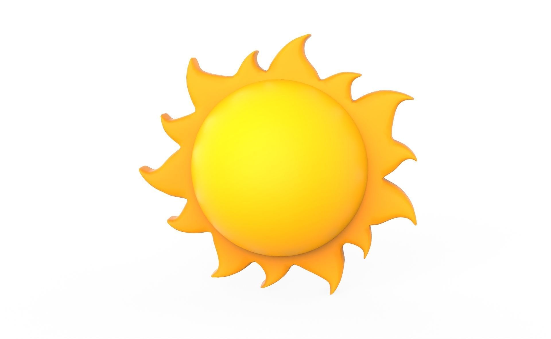 Prop100 Sun Low-poly 3D model_10