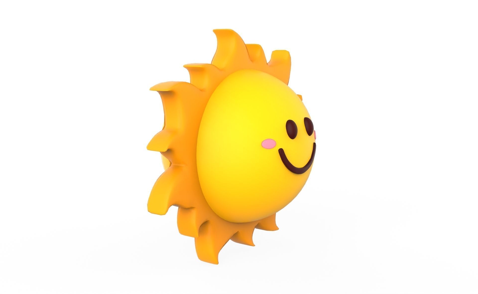 Prop100 Sun Low-poly 3D model_15