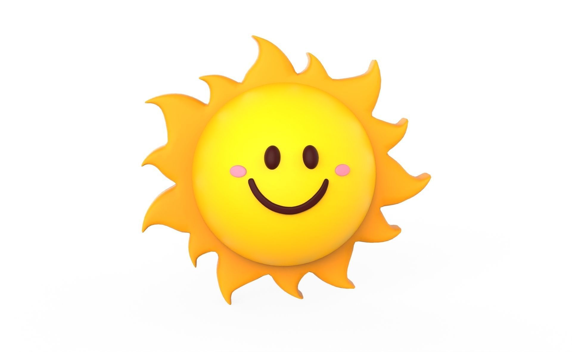 Prop100 Sun Low-poly 3D model_17