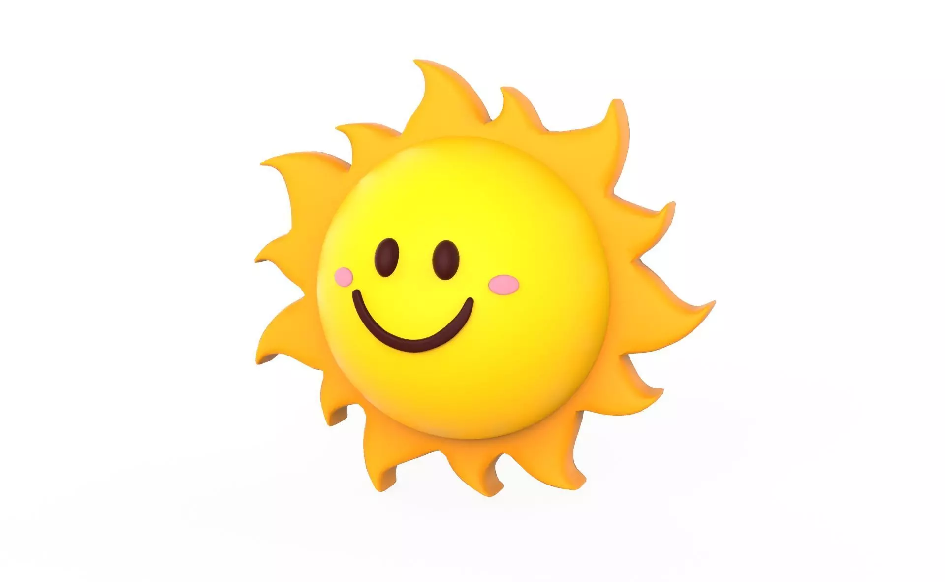 Prop100 Sun Low-poly 3D model_0