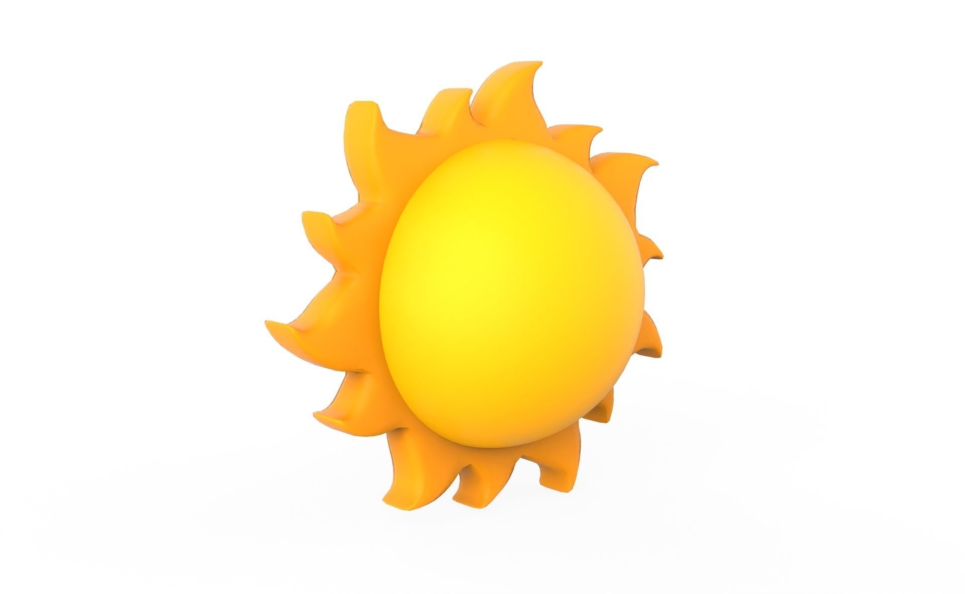 Prop100 Sun Low-poly 3D model_5