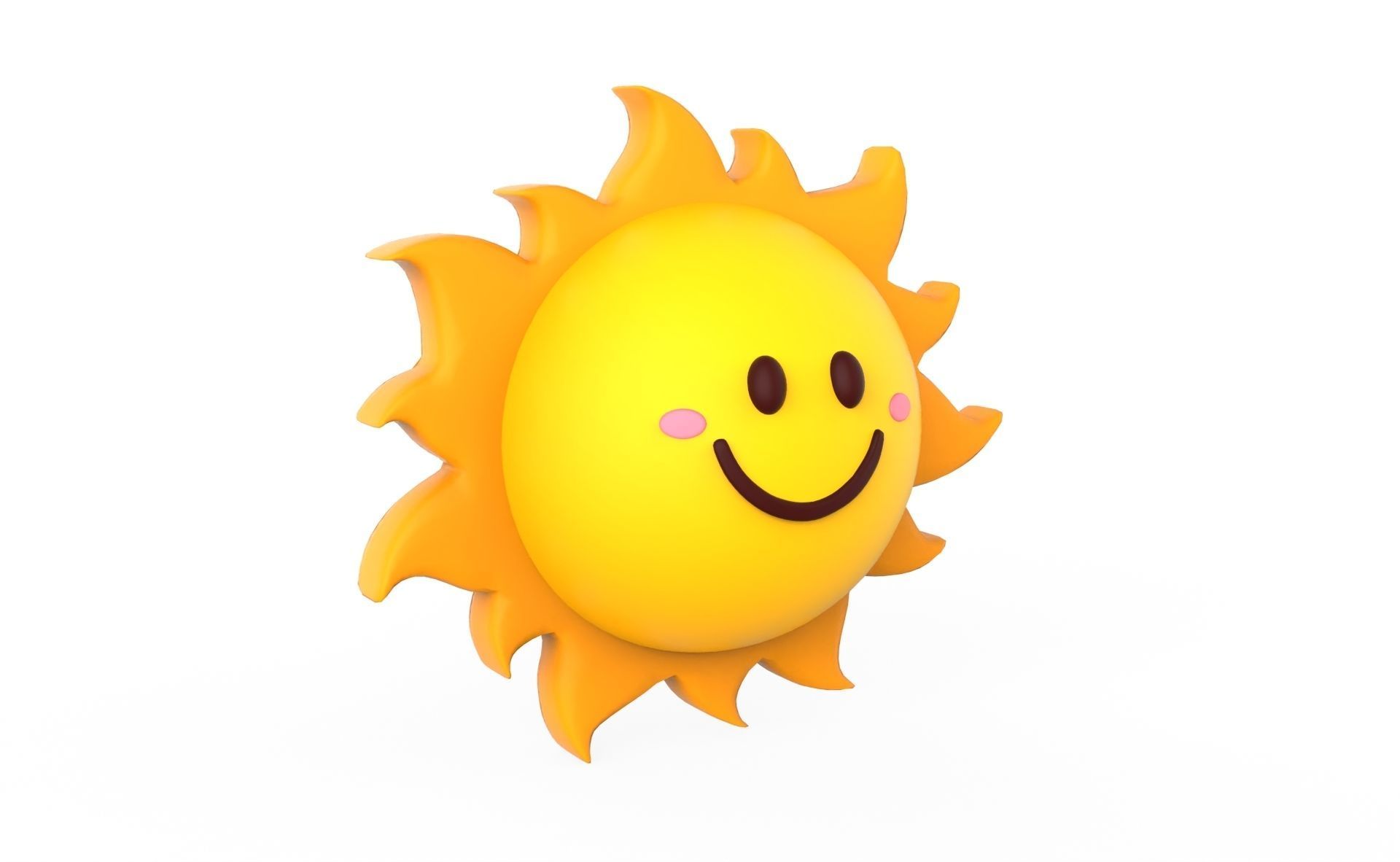 Prop100 Sun Low-poly 3D model_16