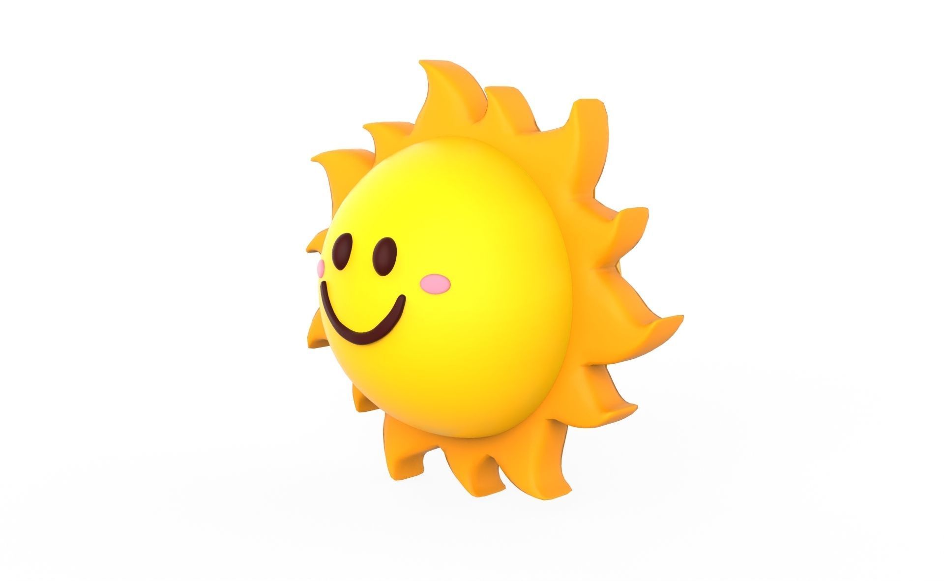 Prop100 Sun Low-poly 3D model_1