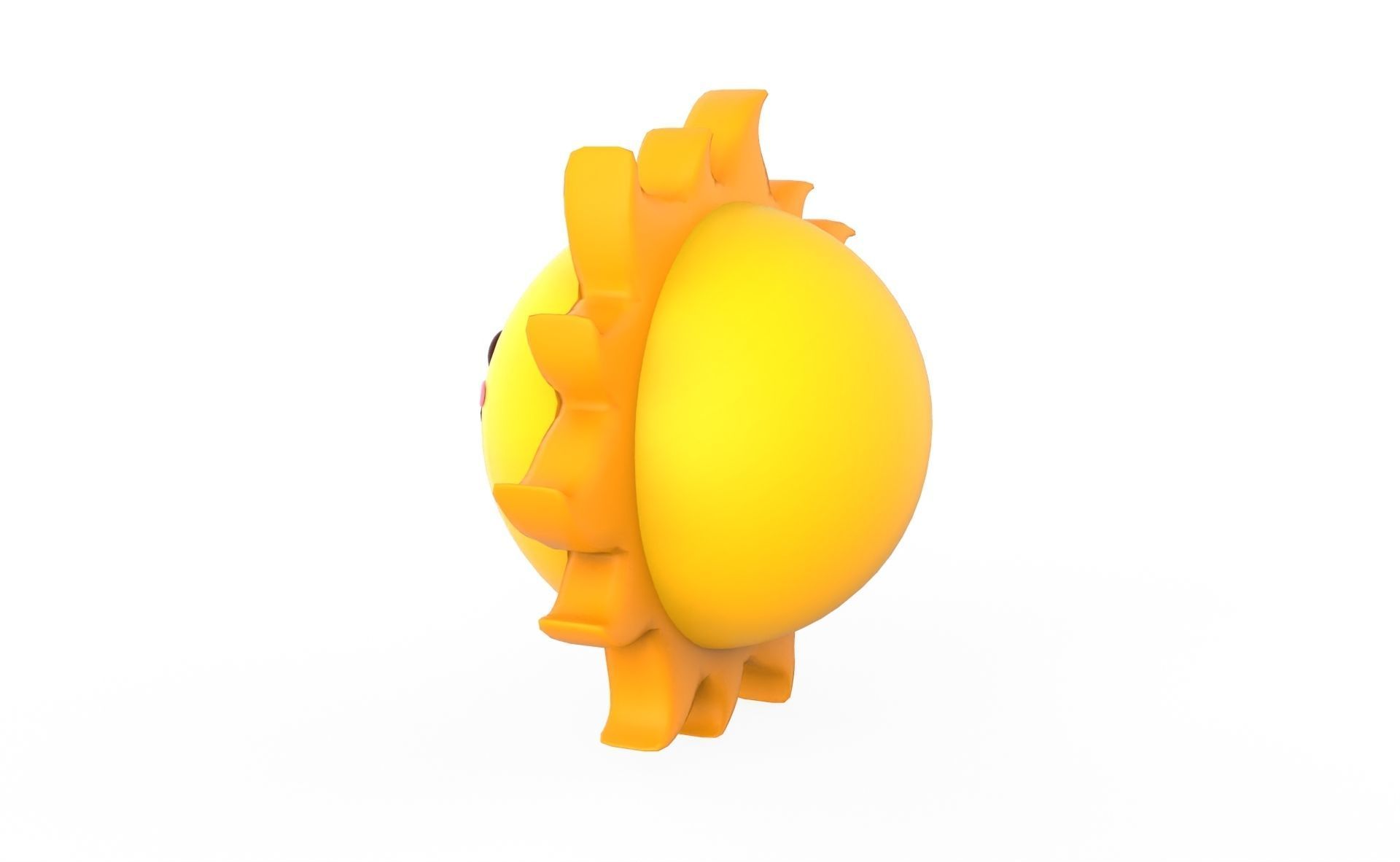 Prop100 Sun Low-poly 3D model_4