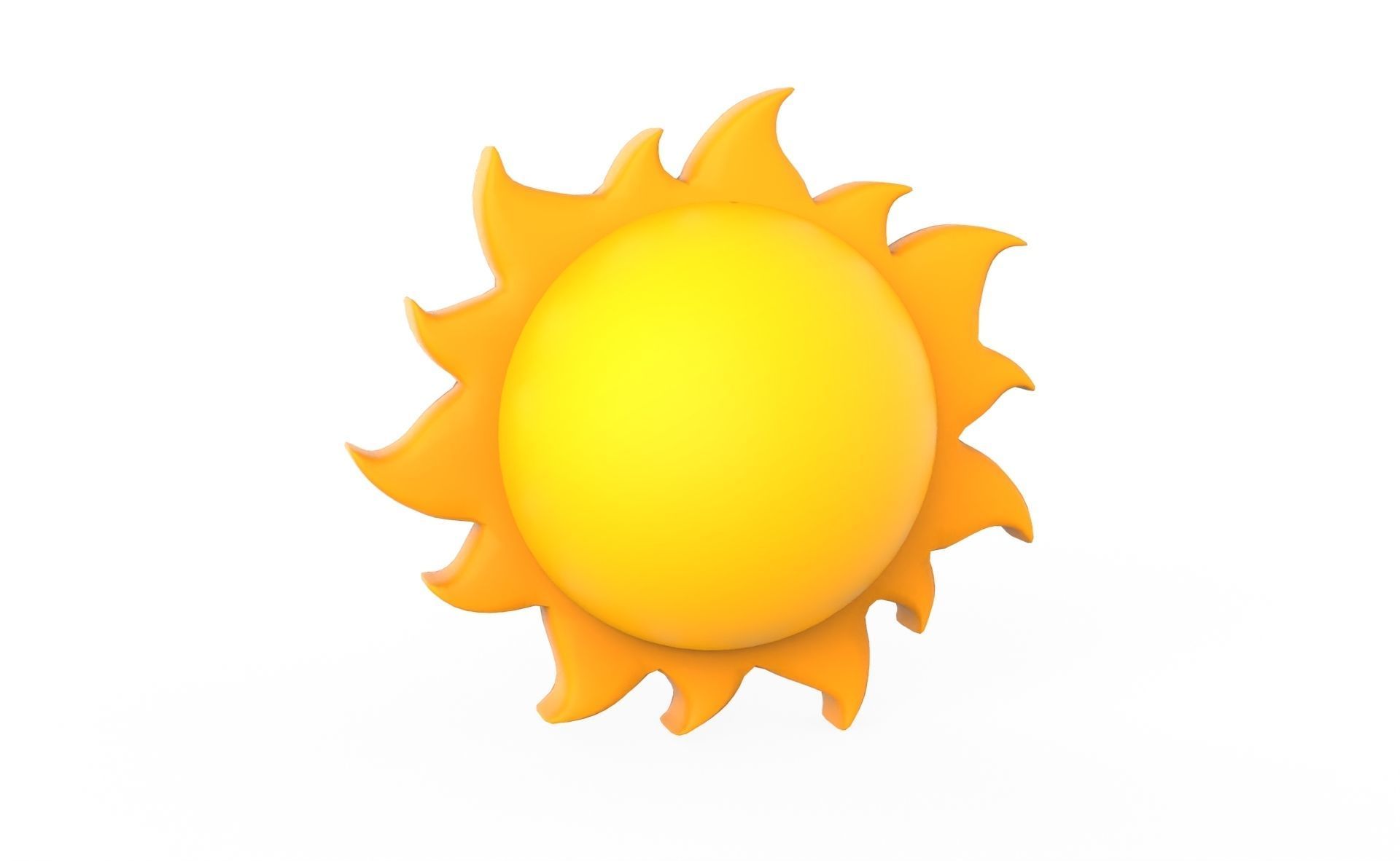 Prop100 Sun Low-poly 3D model_6