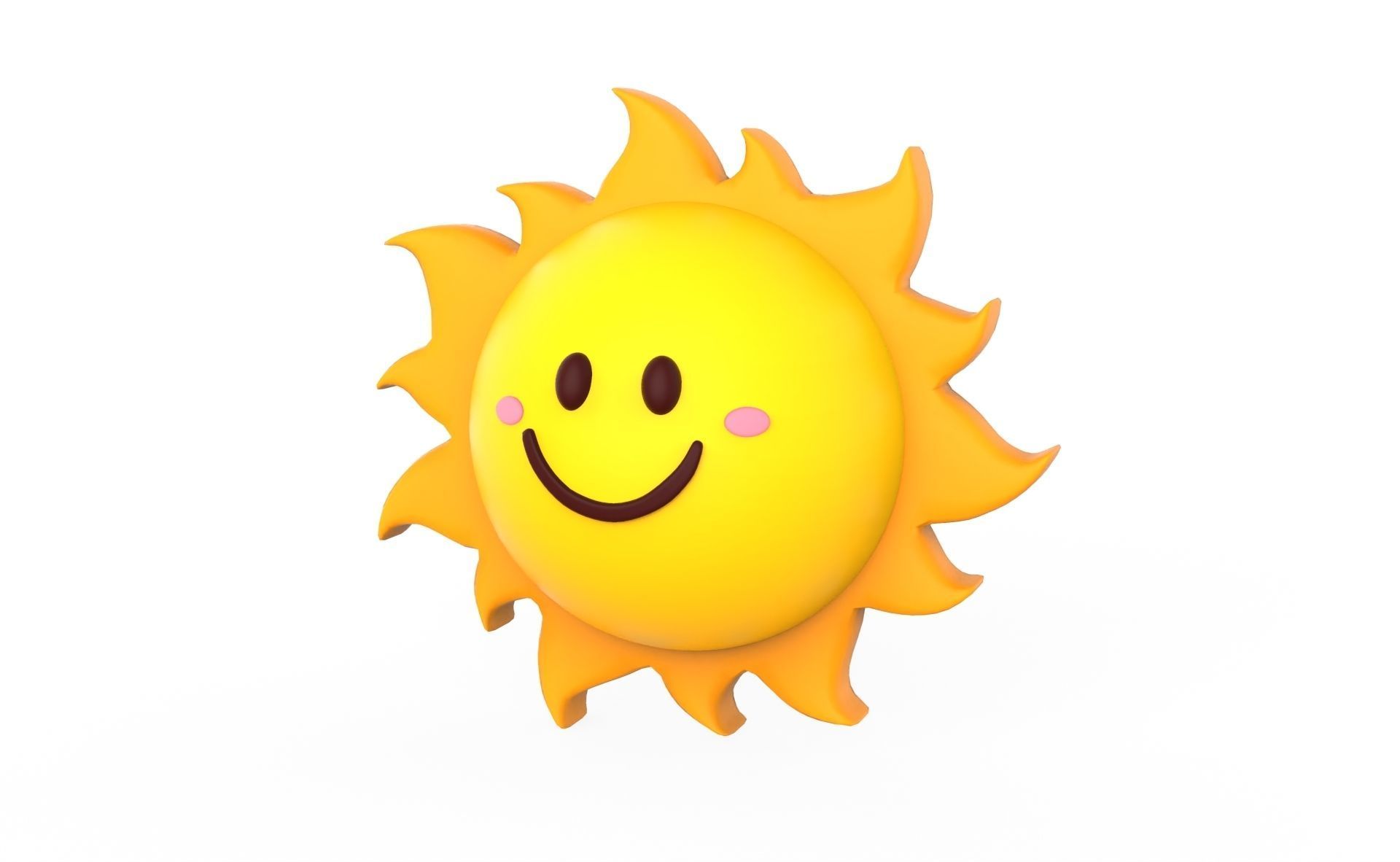 Prop100 Sun Low-poly 3D model_18