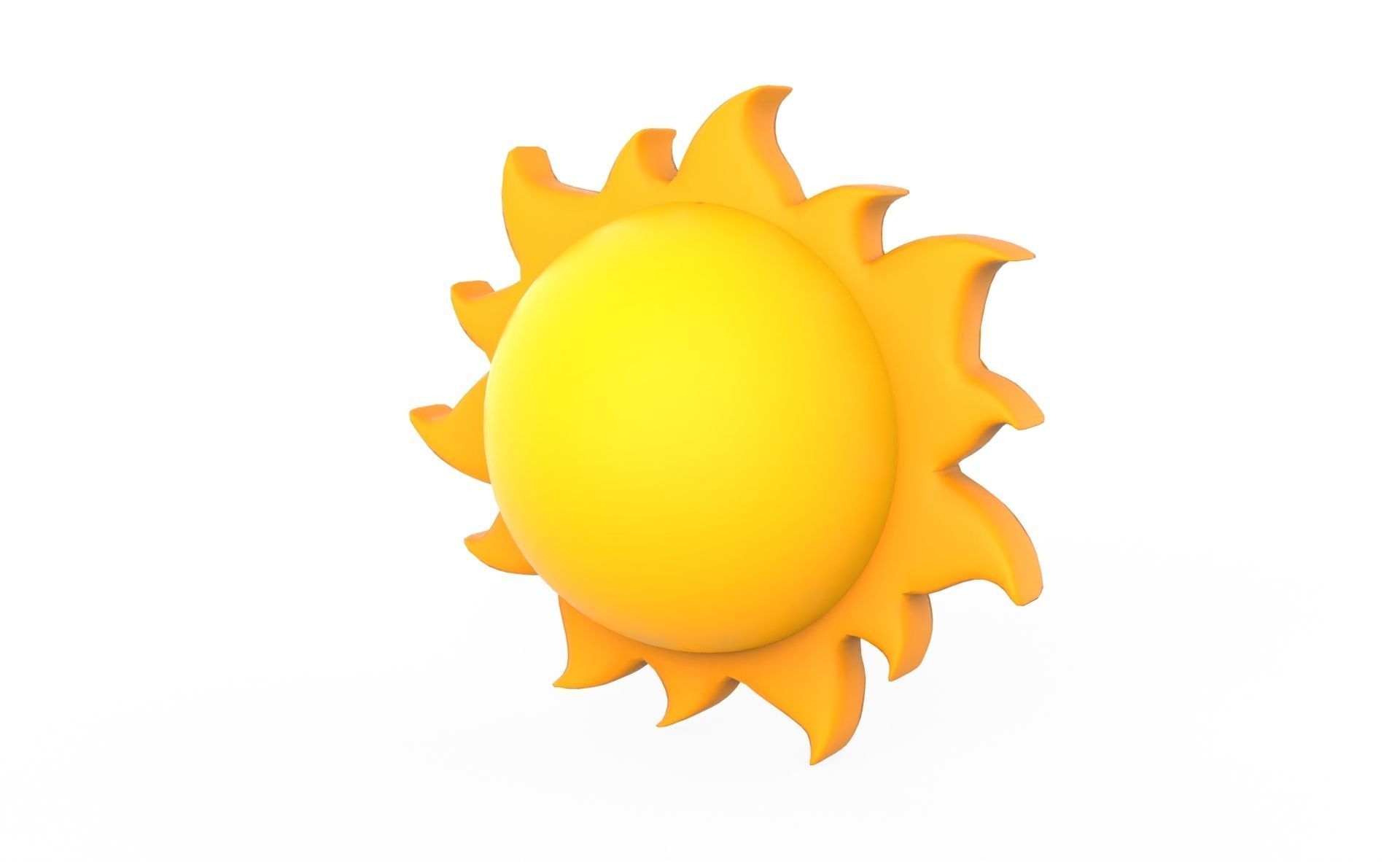 Prop100 Sun Low-poly 3D model_11