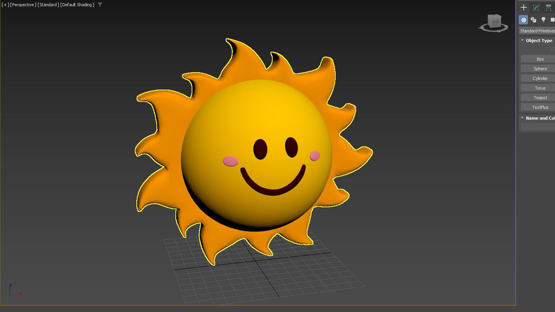 Prop100 Sun Low-poly 3D model_8