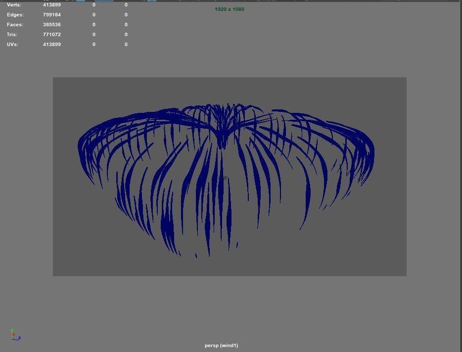 Wind flowing lines light central diffusion animation FX 3D model_3