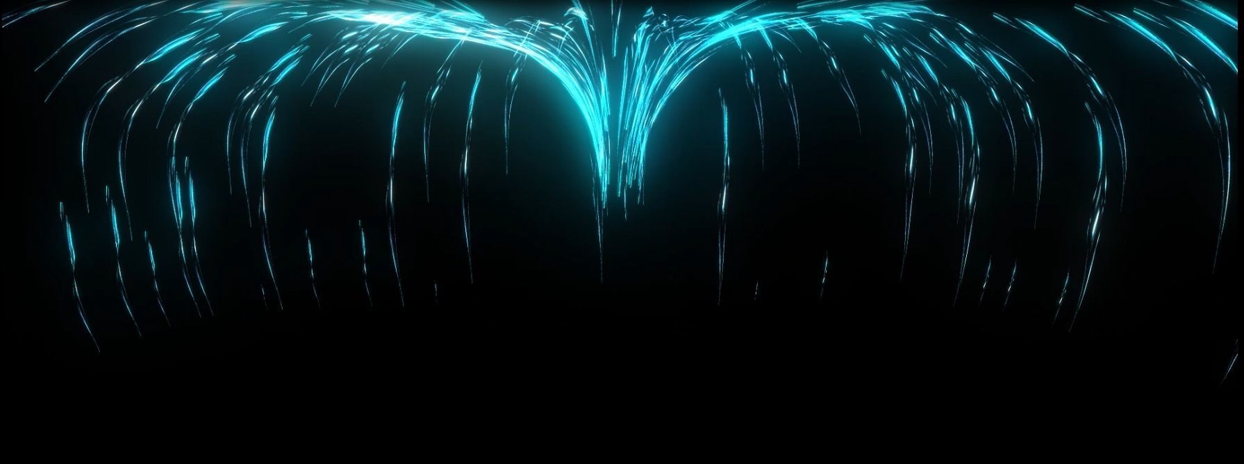 Wind flowing lines light central diffusion animation FX 3D model_1