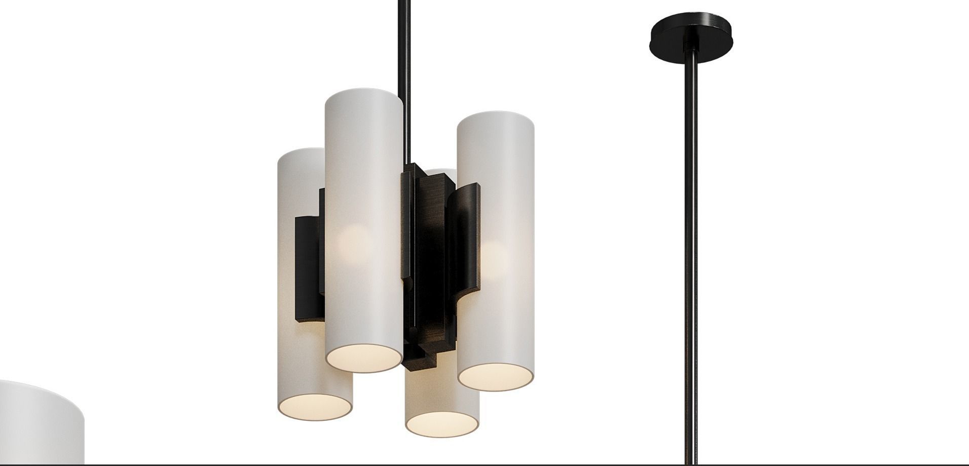 Unique Suspension pendant light Low-poly 3D model_7