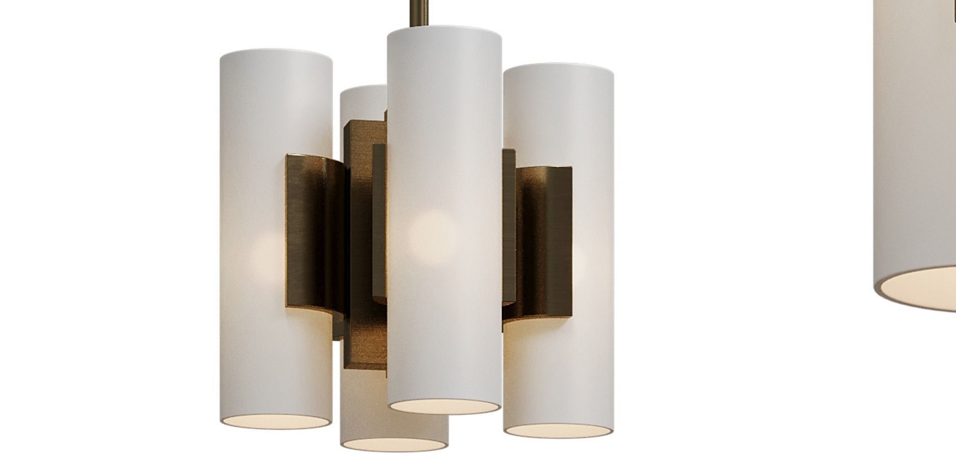 Unique Suspension pendant light Low-poly 3D model_4