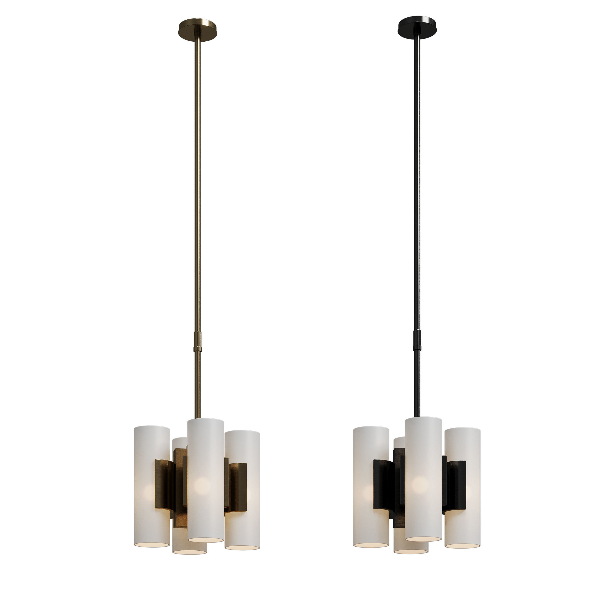 Unique Suspension pendant light Low-poly 3D model_2