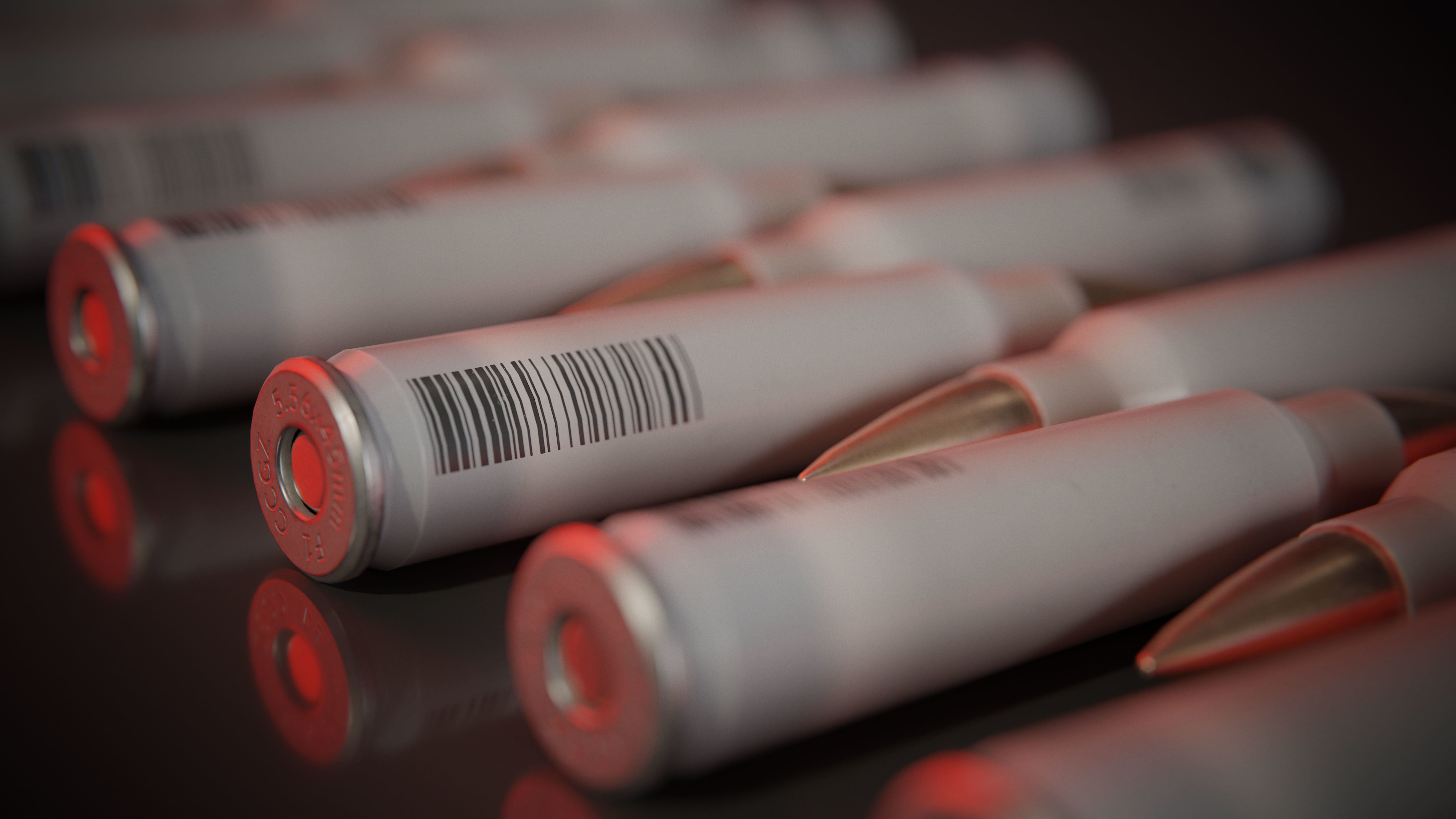 556x45mm Nato Bullets Low-poly 3D model_3