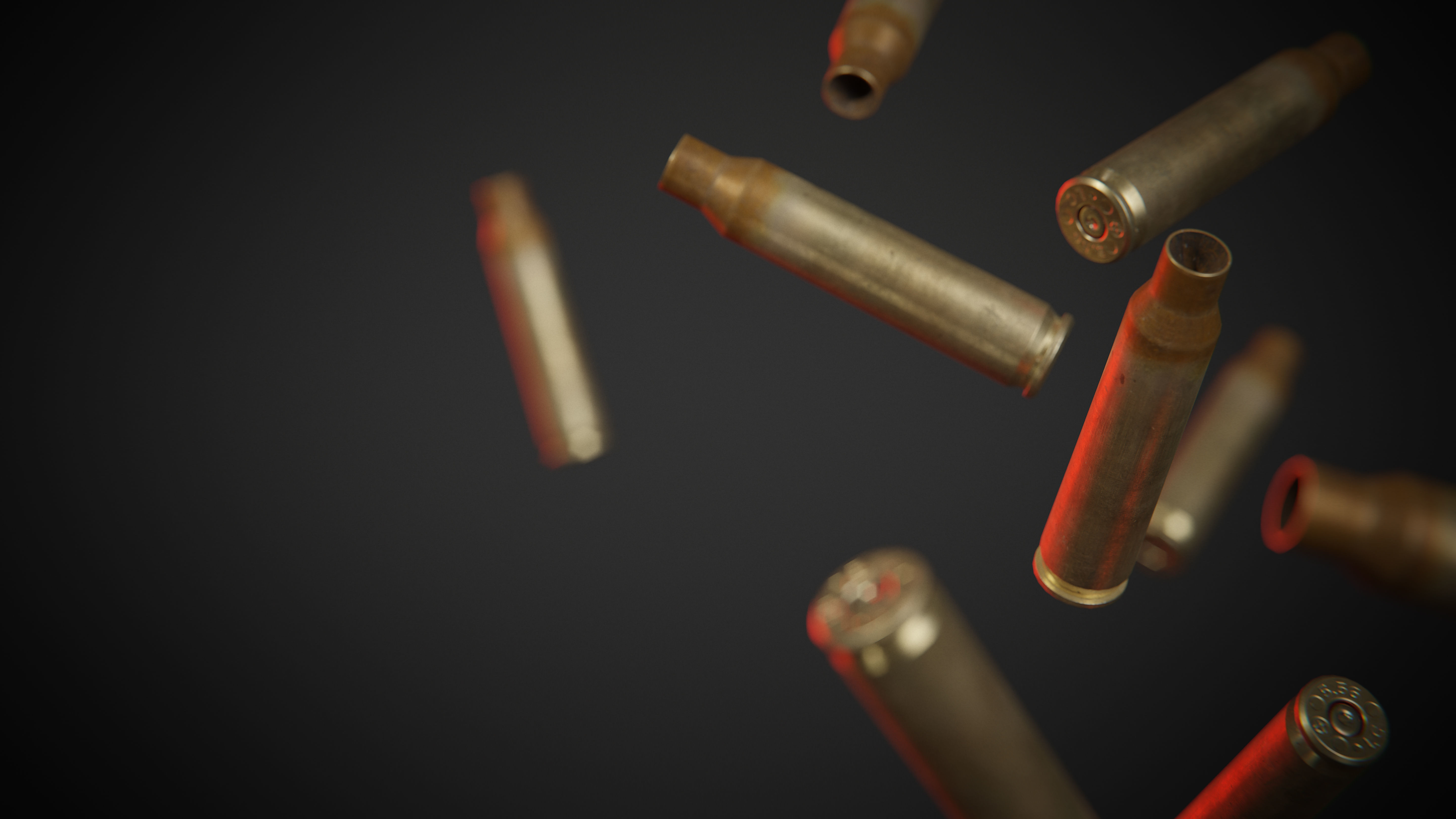 556x45mm Nato Bullets Low-poly 3D model_2