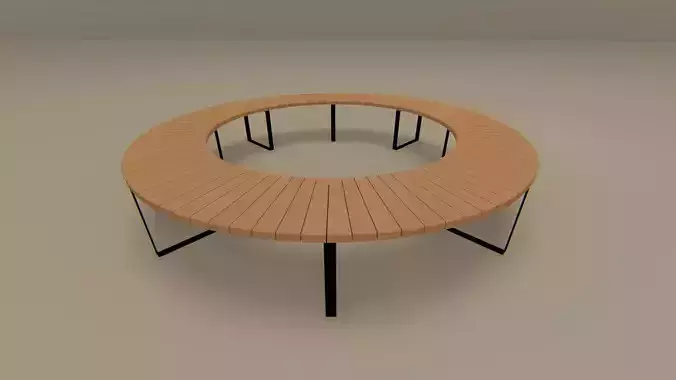 Circular Timber Bench