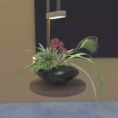 Mid ancient style vase floral arrangement