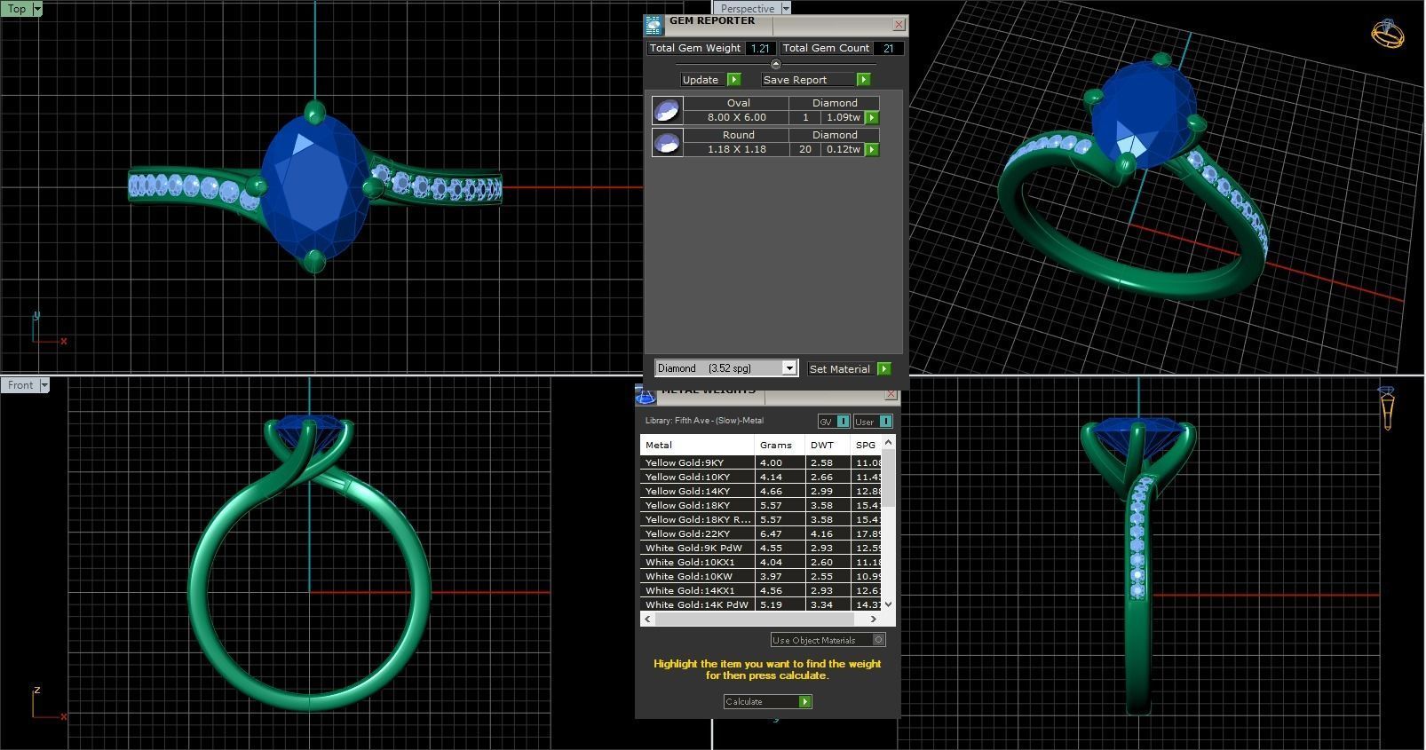 Iight Weight Engagement Ring 3D print model_5
