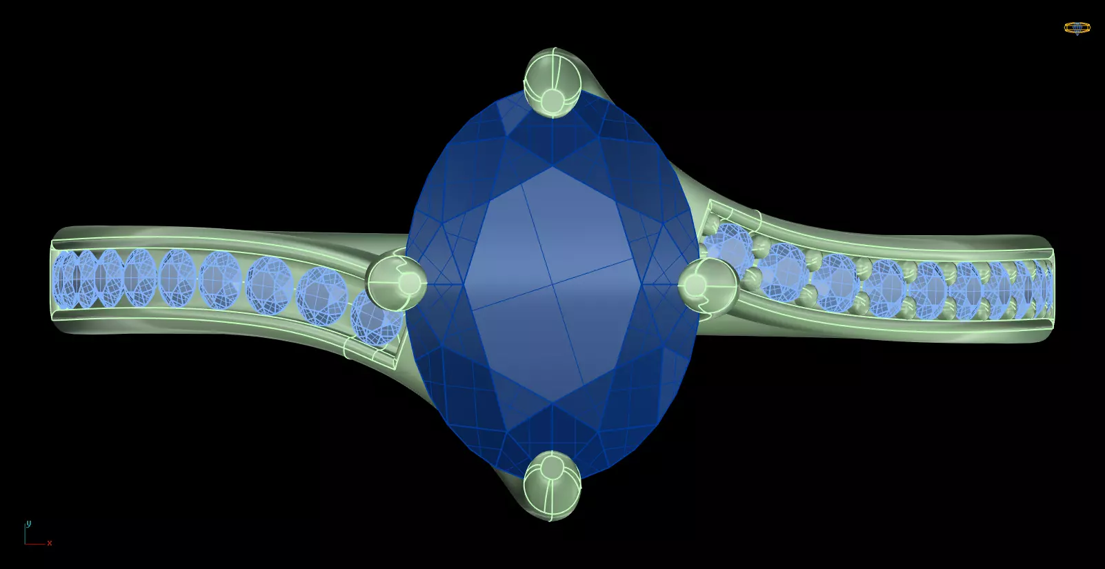 Iight Weight Engagement Ring 3D print model_0