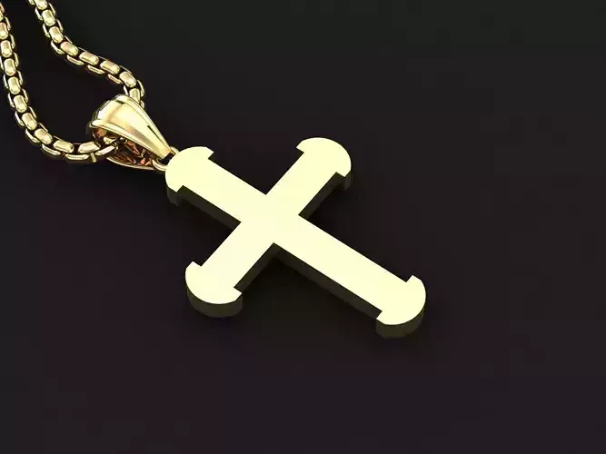 High Cross Pendant Light Gold 18K 3CP040