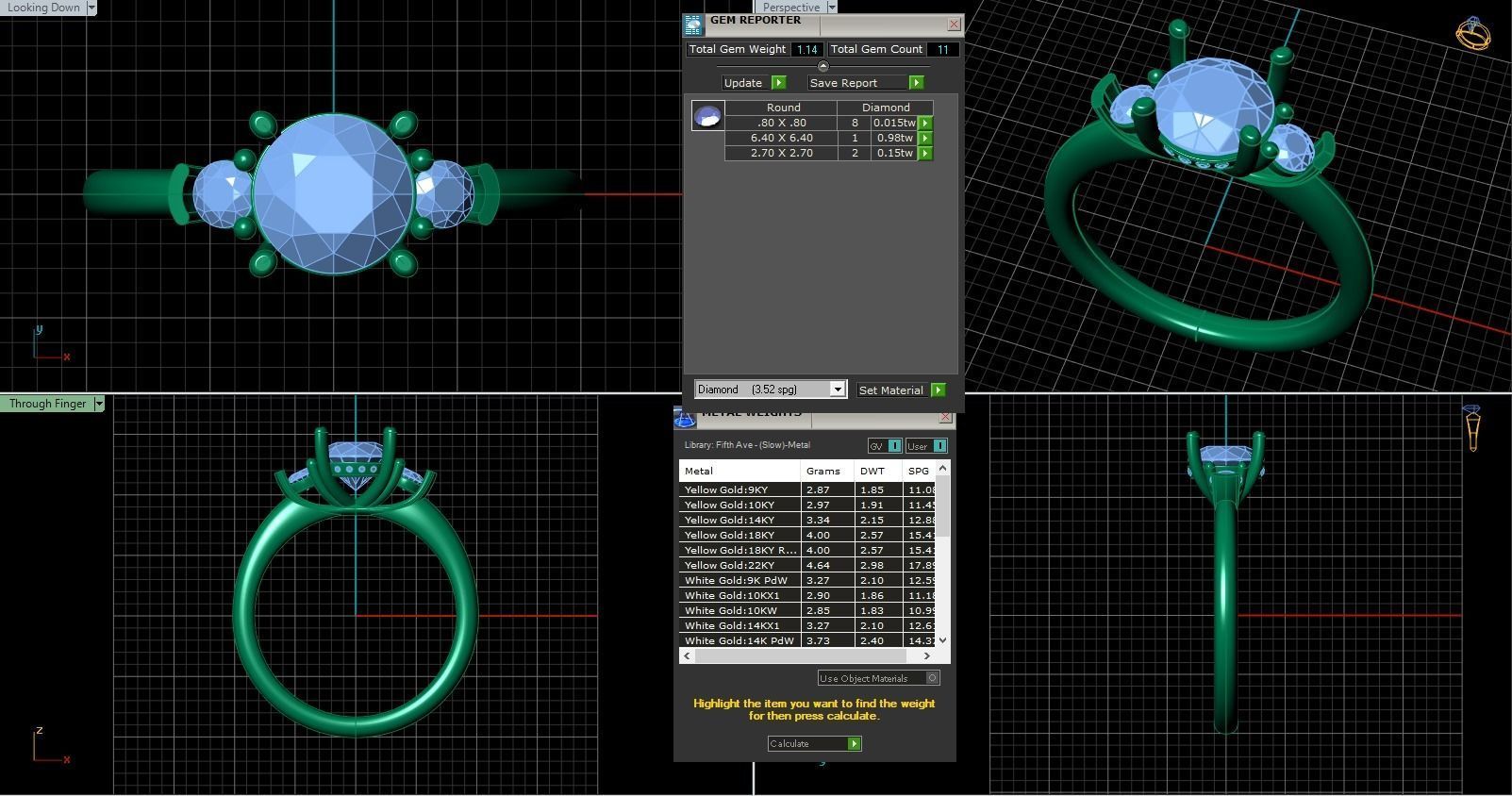 Iight Weight Engagement Ring 3D print model_5