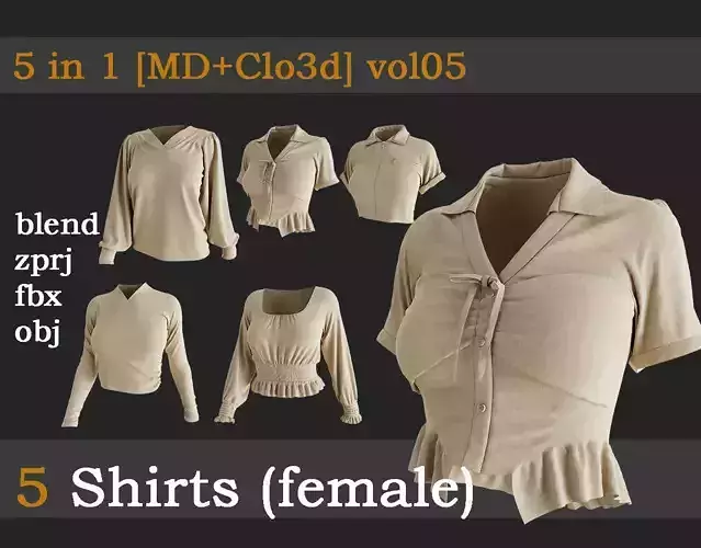 5 Shirts for women vol05